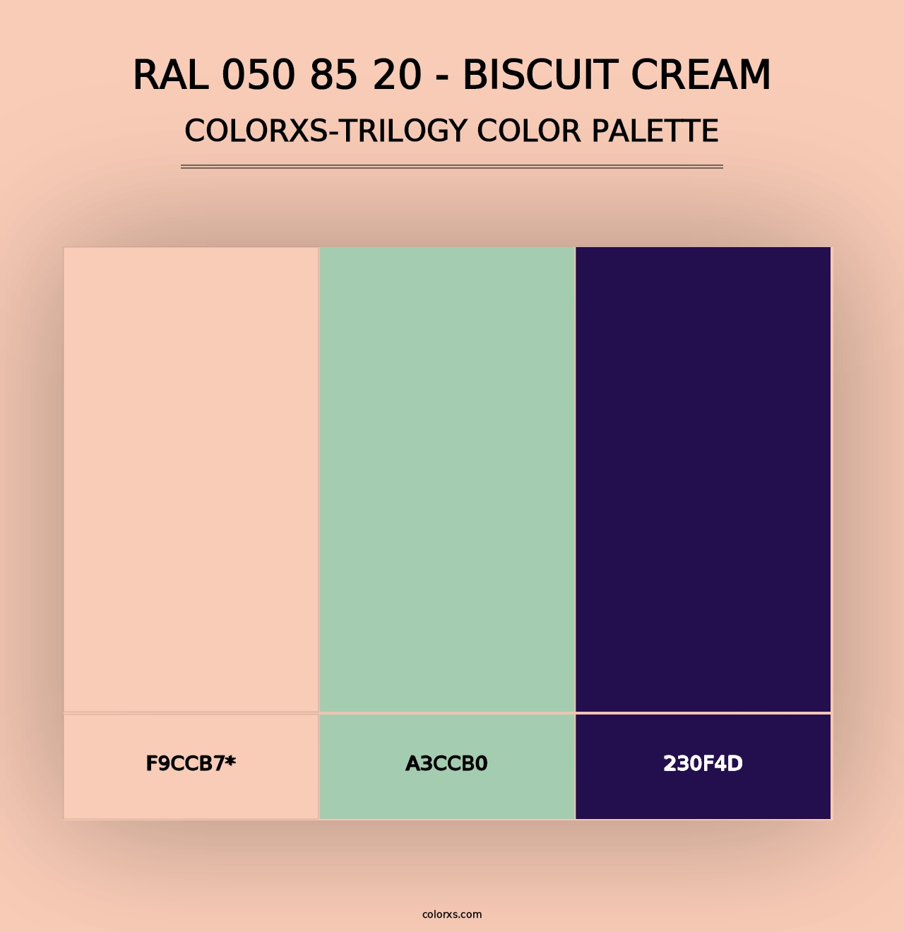 RAL 050 85 20 - Biscuit Cream - Colorxs Trilogy Palette