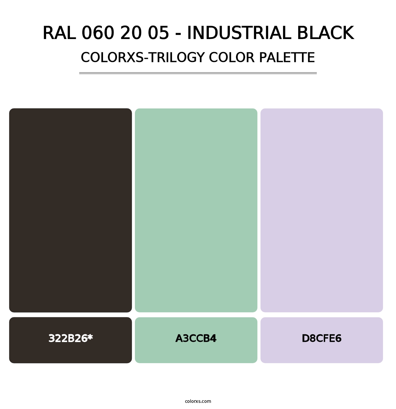 RAL 060 20 05 - Industrial Black - Colorxs Trilogy Palette