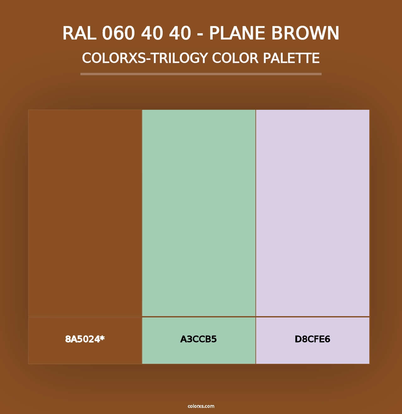 RAL 060 40 40 - Plane Brown - Colorxs Trilogy Palette