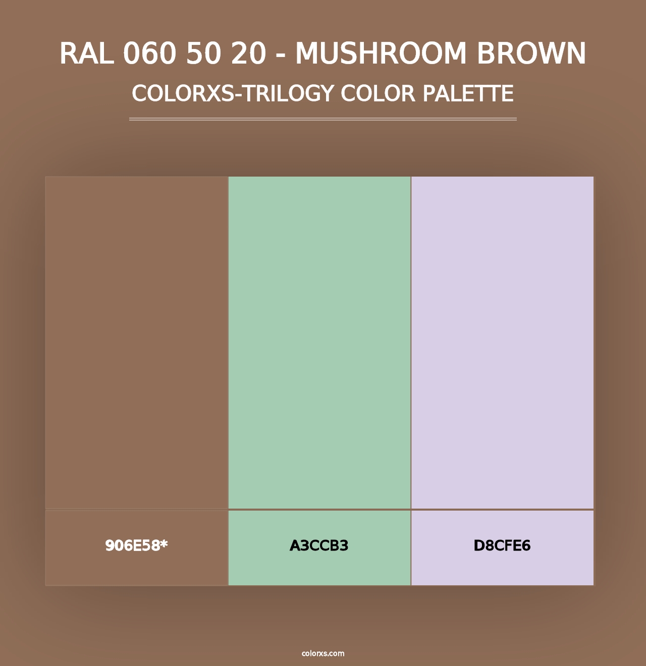 RAL 060 50 20 - Mushroom Brown - Colorxs Trilogy Palette