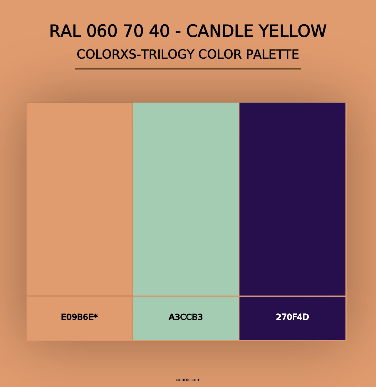 RAL 060 70 40 - Candle Yellow - Colorxs Trilogy Palette