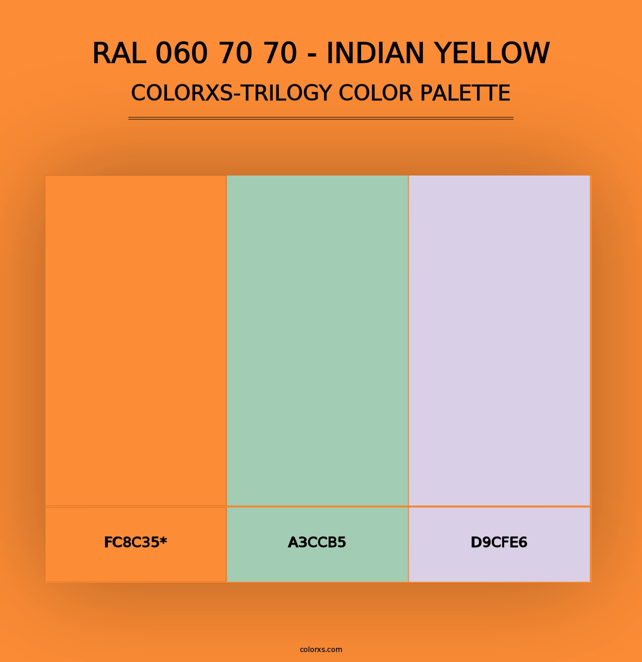 RAL 060 70 70 - Indian Yellow - Colorxs Trilogy Palette