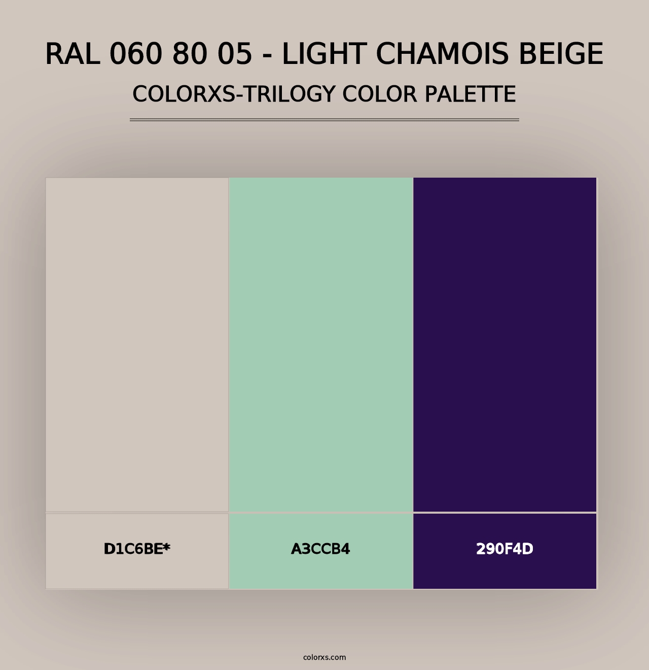 RAL 060 80 05 - Light Chamois Beige - Colorxs Trilogy Palette