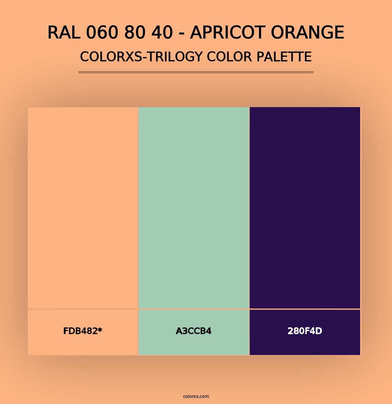 RAL 060 80 40 - Apricot Orange - Colorxs Trilogy Palette