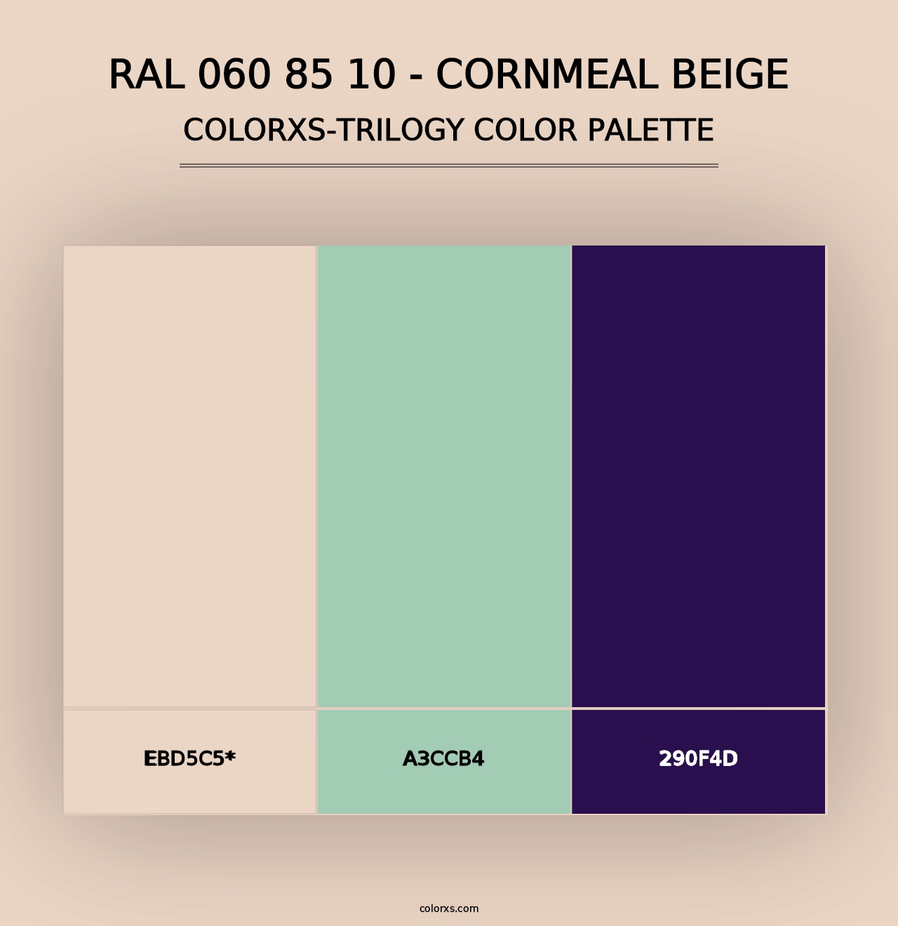 RAL 060 85 10 - Cornmeal Beige - Colorxs Trilogy Palette