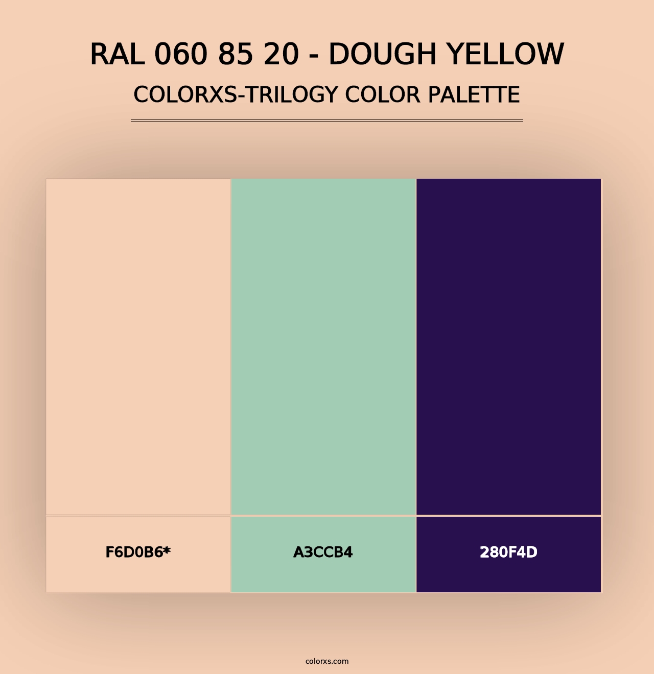 RAL 060 85 20 - Dough Yellow - Colorxs Trilogy Palette