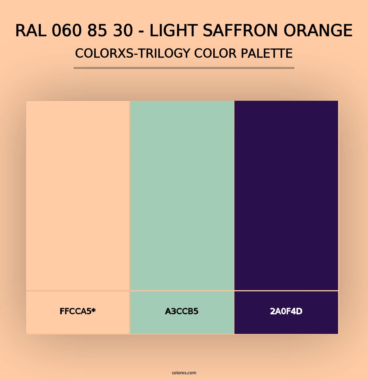 RAL 060 85 30 - Light Saffron Orange - Colorxs Trilogy Palette