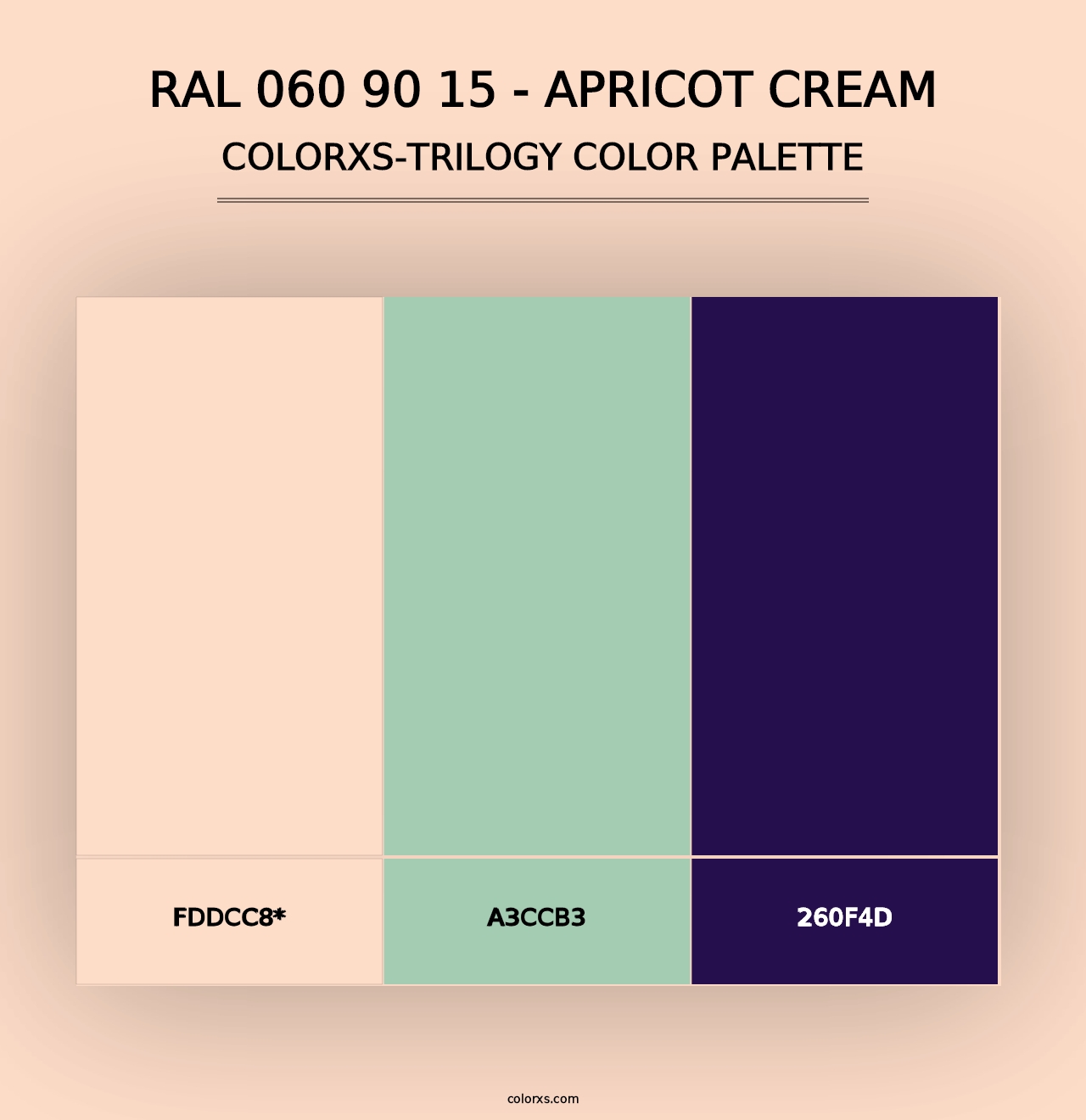 RAL 060 90 15 - Apricot Cream - Colorxs Trilogy Palette