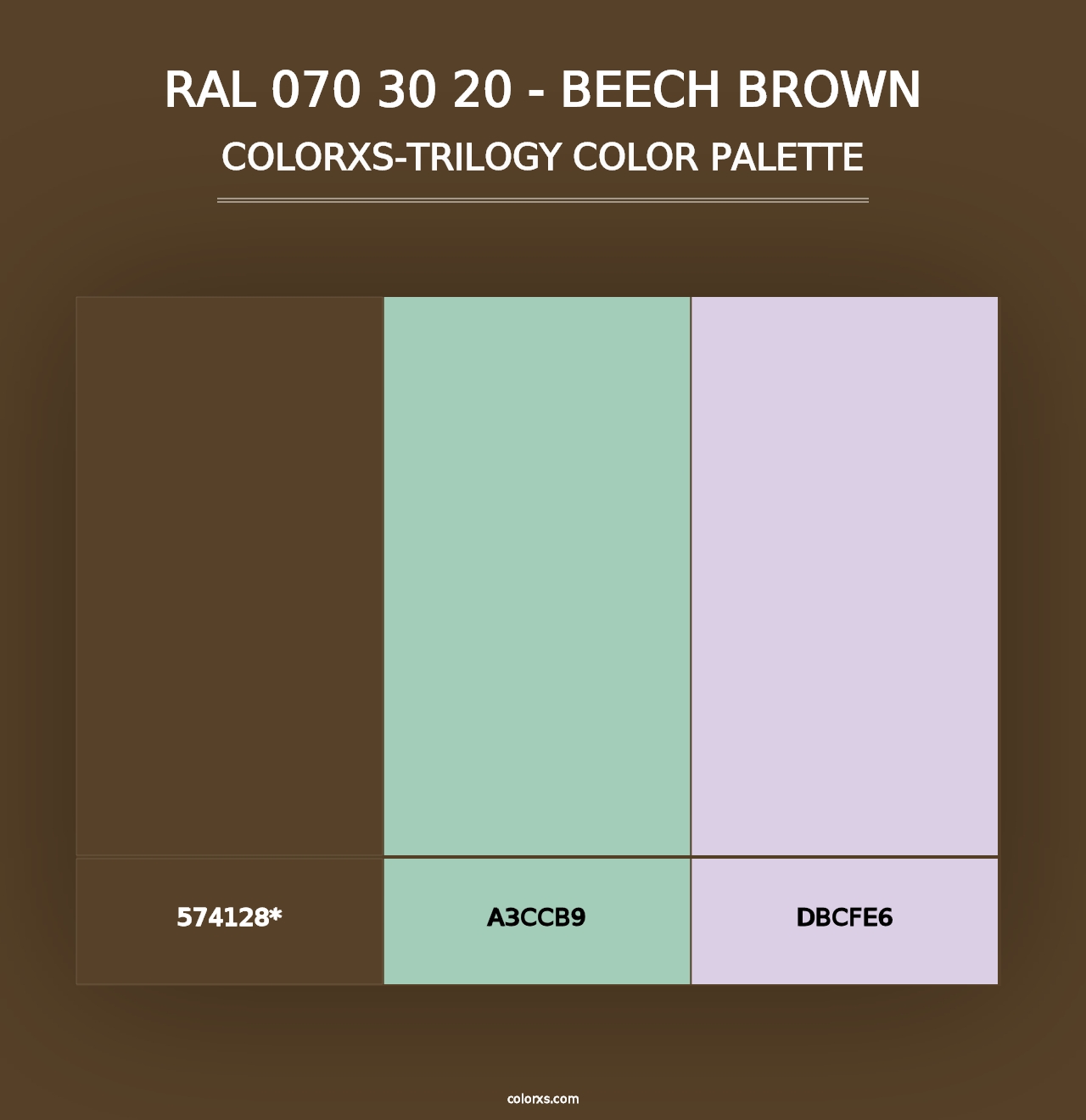 RAL 070 30 20 - Beech Brown - Colorxs Trilogy Palette