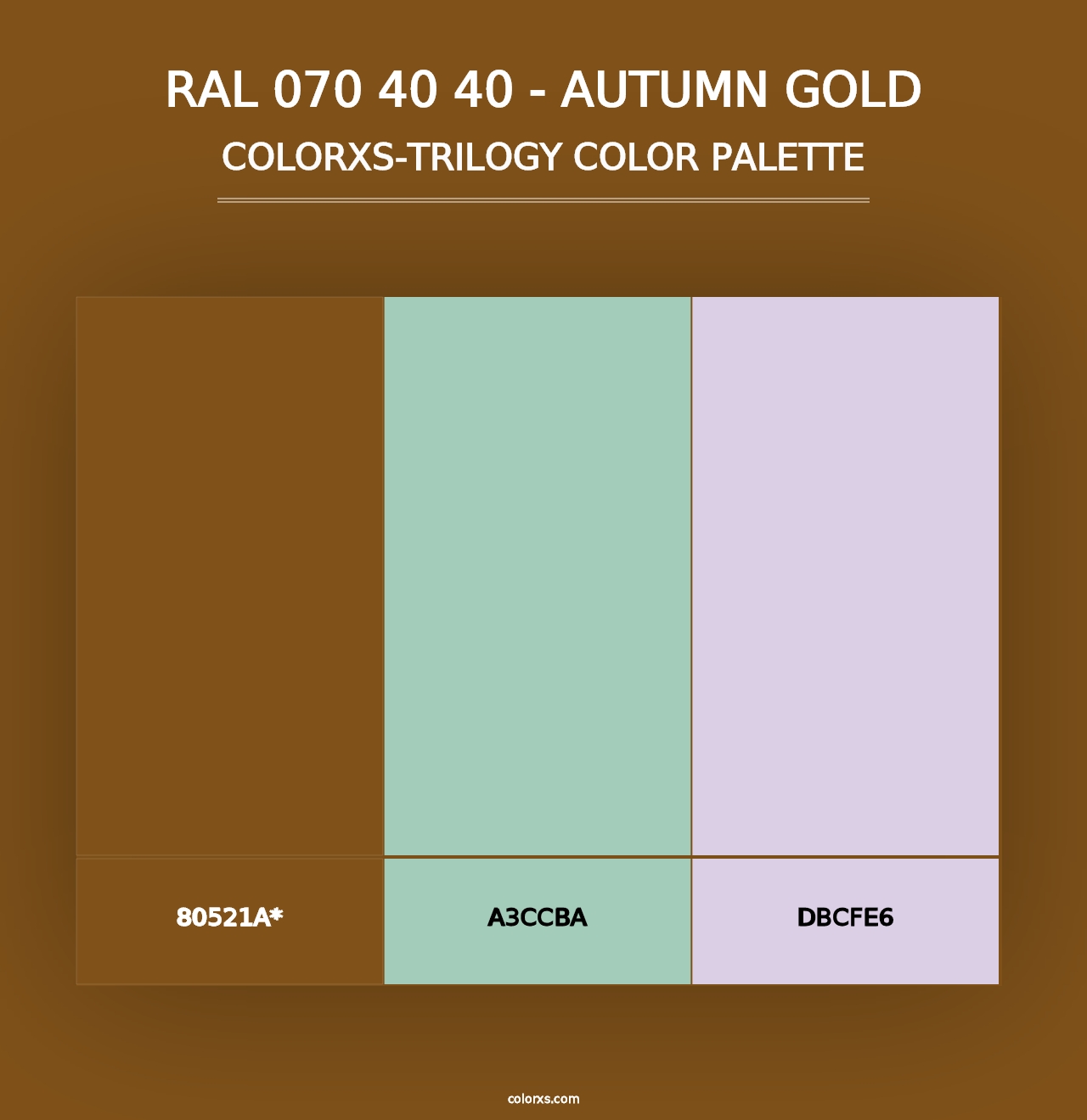 RAL 070 40 40 - Autumn Gold - Colorxs Trilogy Palette