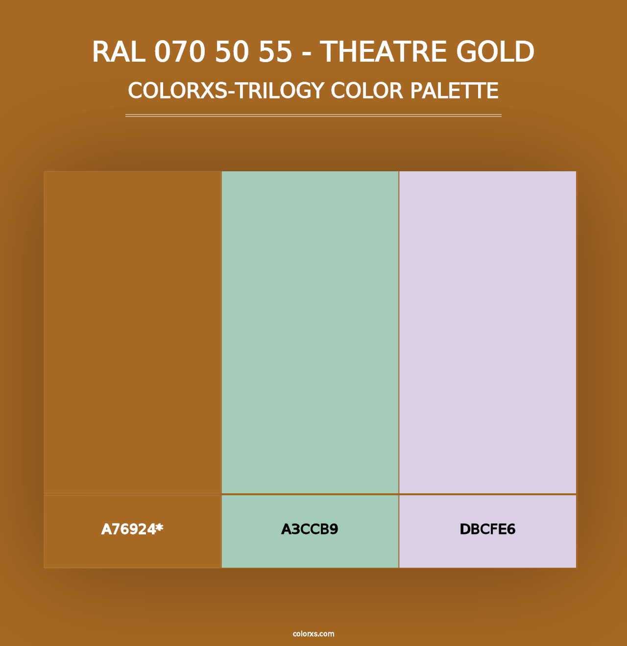 RAL 070 50 55 - Theatre Gold - Colorxs Trilogy Palette