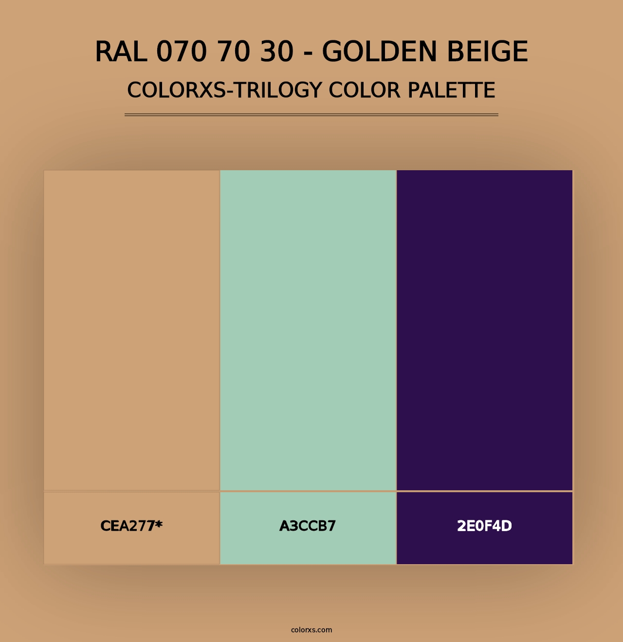 RAL 070 70 30 - Golden Beige - Colorxs Trilogy Palette