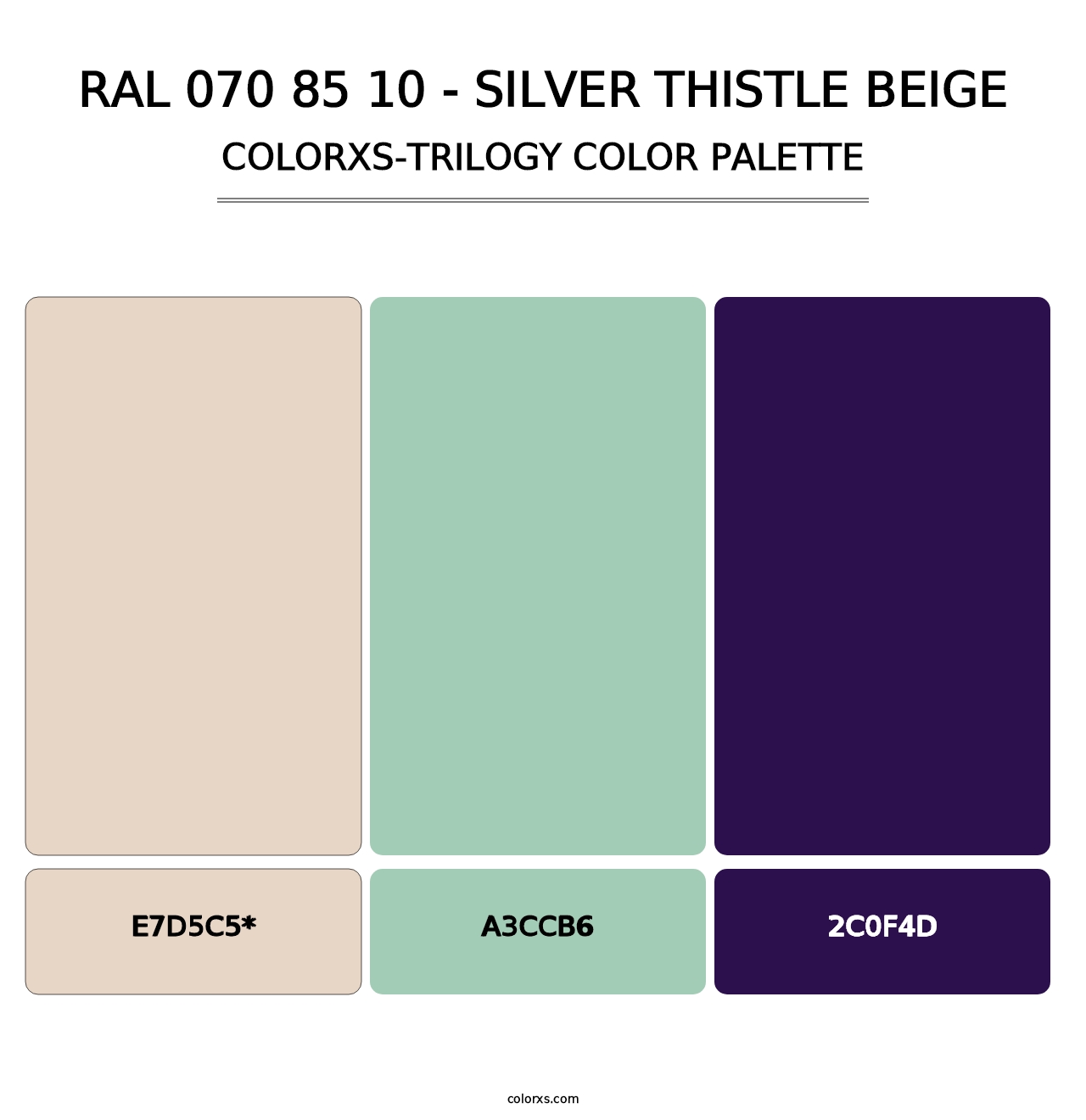 RAL 070 85 10 - Silver Thistle Beige - Colorxs Trilogy Palette