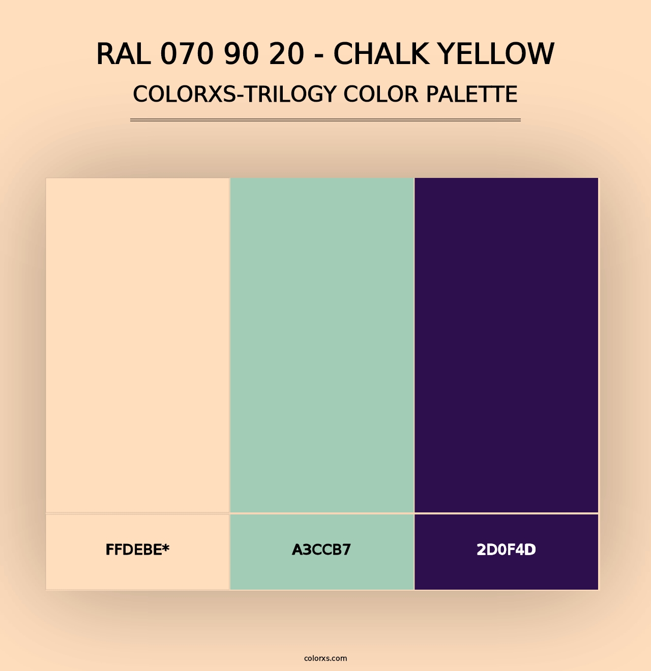 RAL 070 90 20 - Chalk Yellow - Colorxs Trilogy Palette