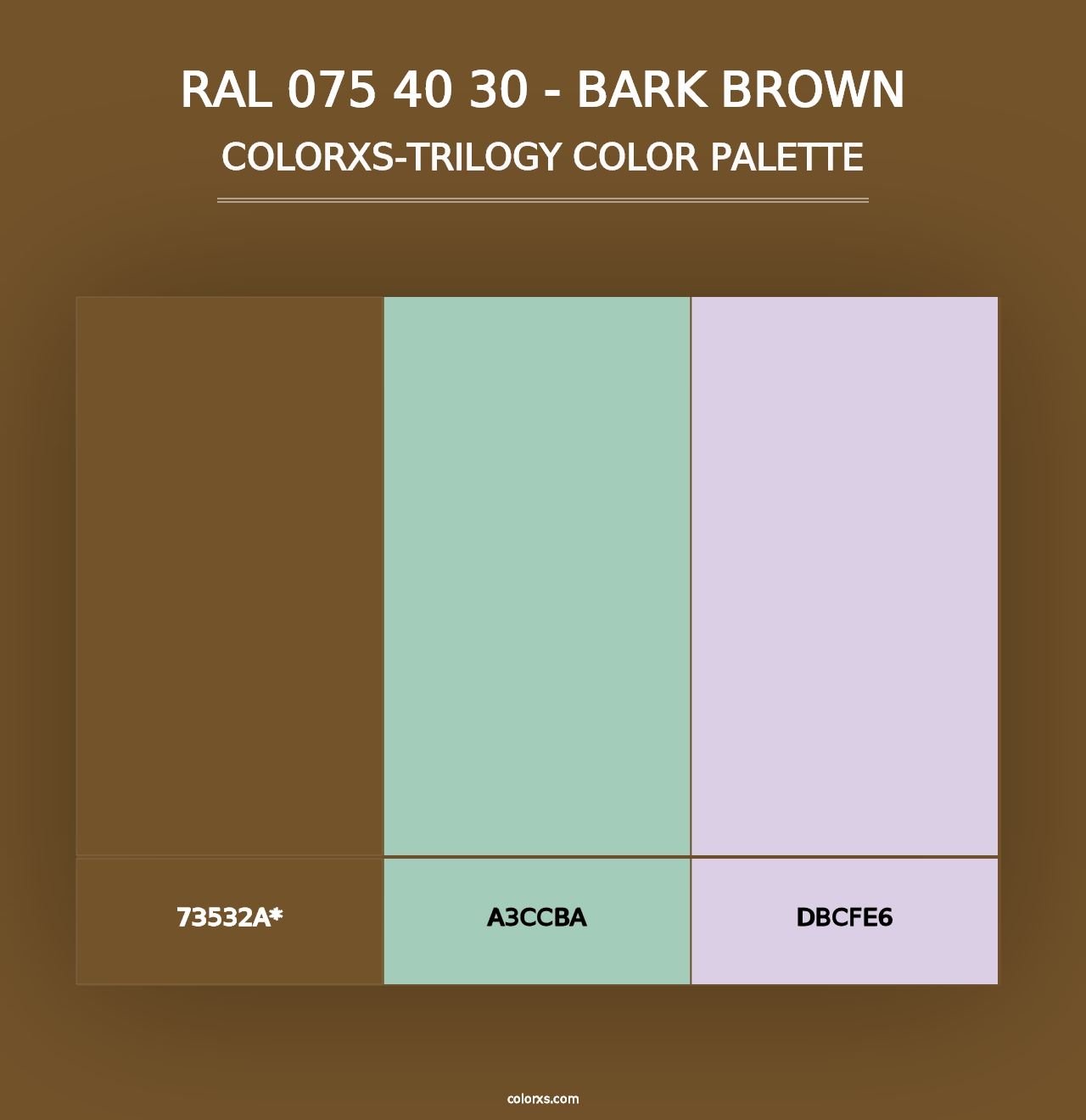 RAL 075 40 30 - Bark Brown - Colorxs Trilogy Palette