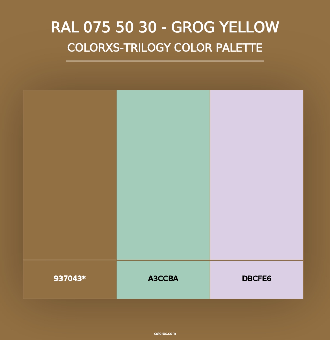 RAL 075 50 30 - Grog Yellow - Colorxs Trilogy Palette