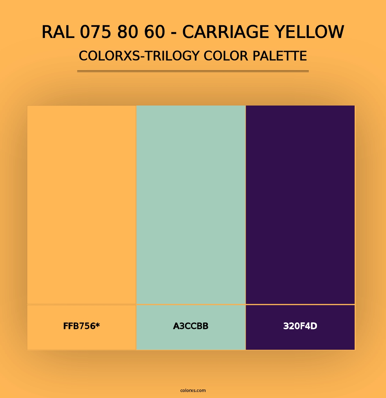 RAL 075 80 60 - Carriage Yellow - Colorxs Trilogy Palette