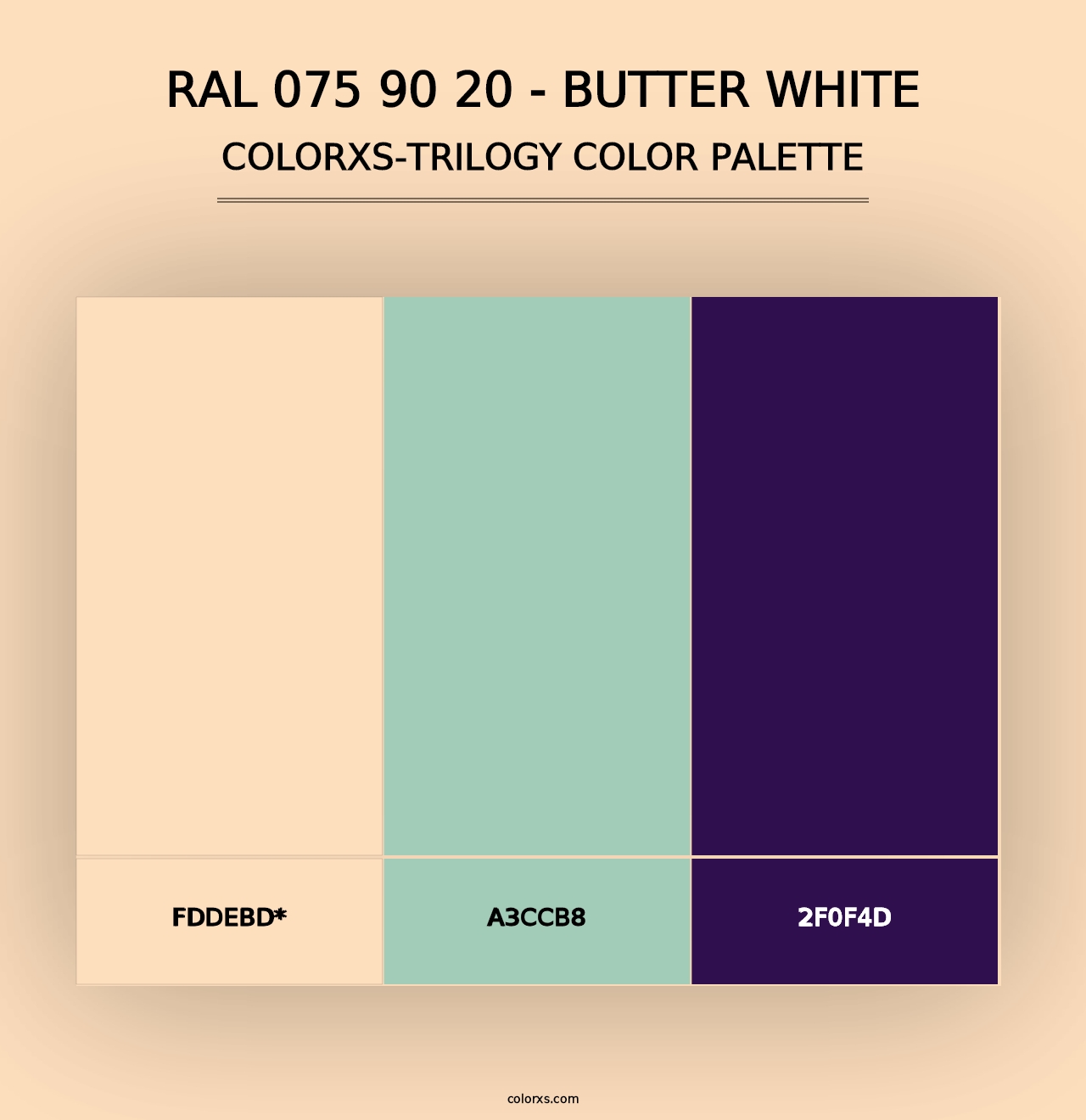 RAL 075 90 20 - Butter White - Colorxs Trilogy Palette