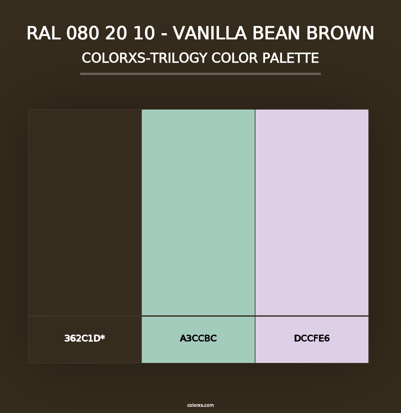 RAL 080 20 10 - Vanilla Bean Brown - Colorxs Trilogy Palette