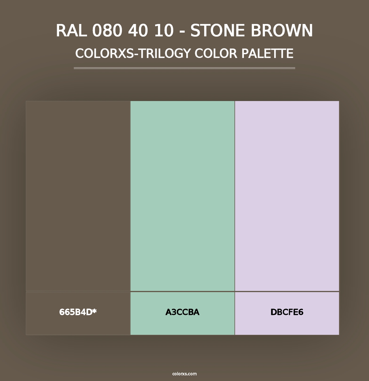 RAL 080 40 10 - Stone Brown - Colorxs Trilogy Palette