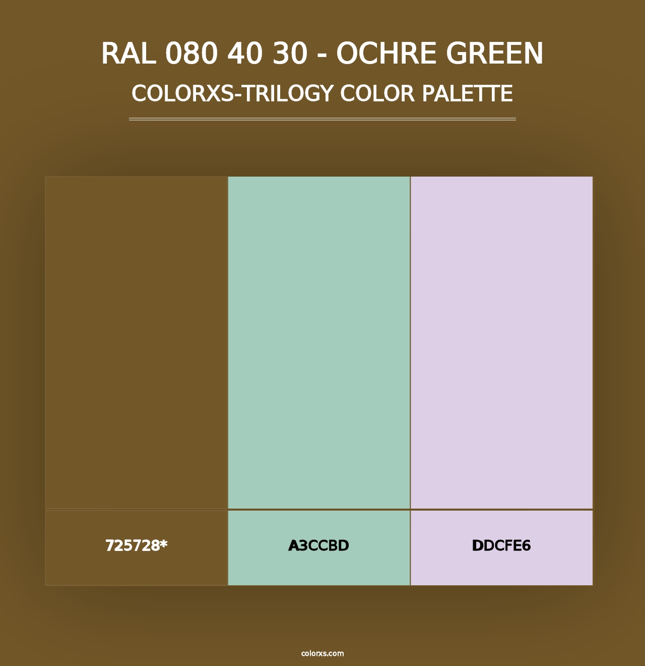 RAL 080 40 30 - Ochre Green - Colorxs Trilogy Palette