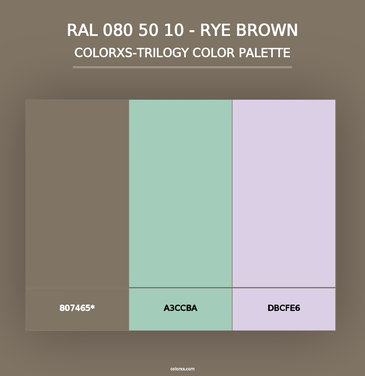 RAL 080 50 10 - Rye Brown - Colorxs Trilogy Palette