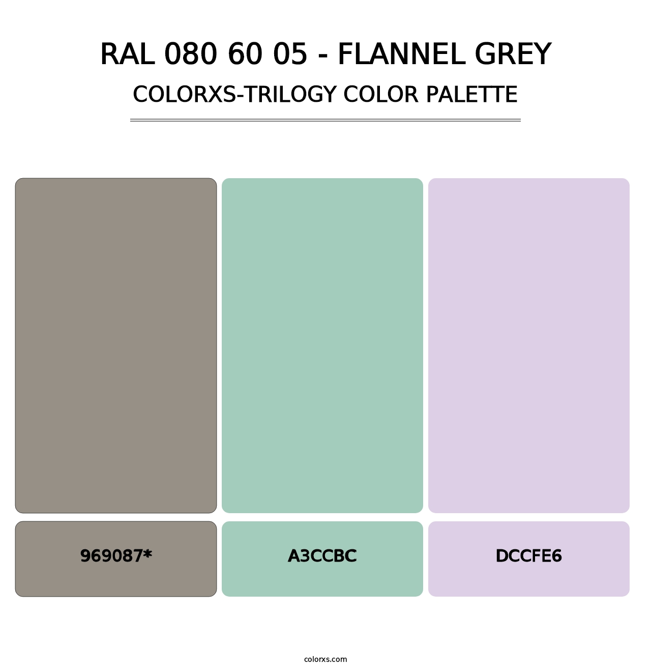 RAL 080 60 05 - Flannel Grey - Colorxs Trilogy Palette