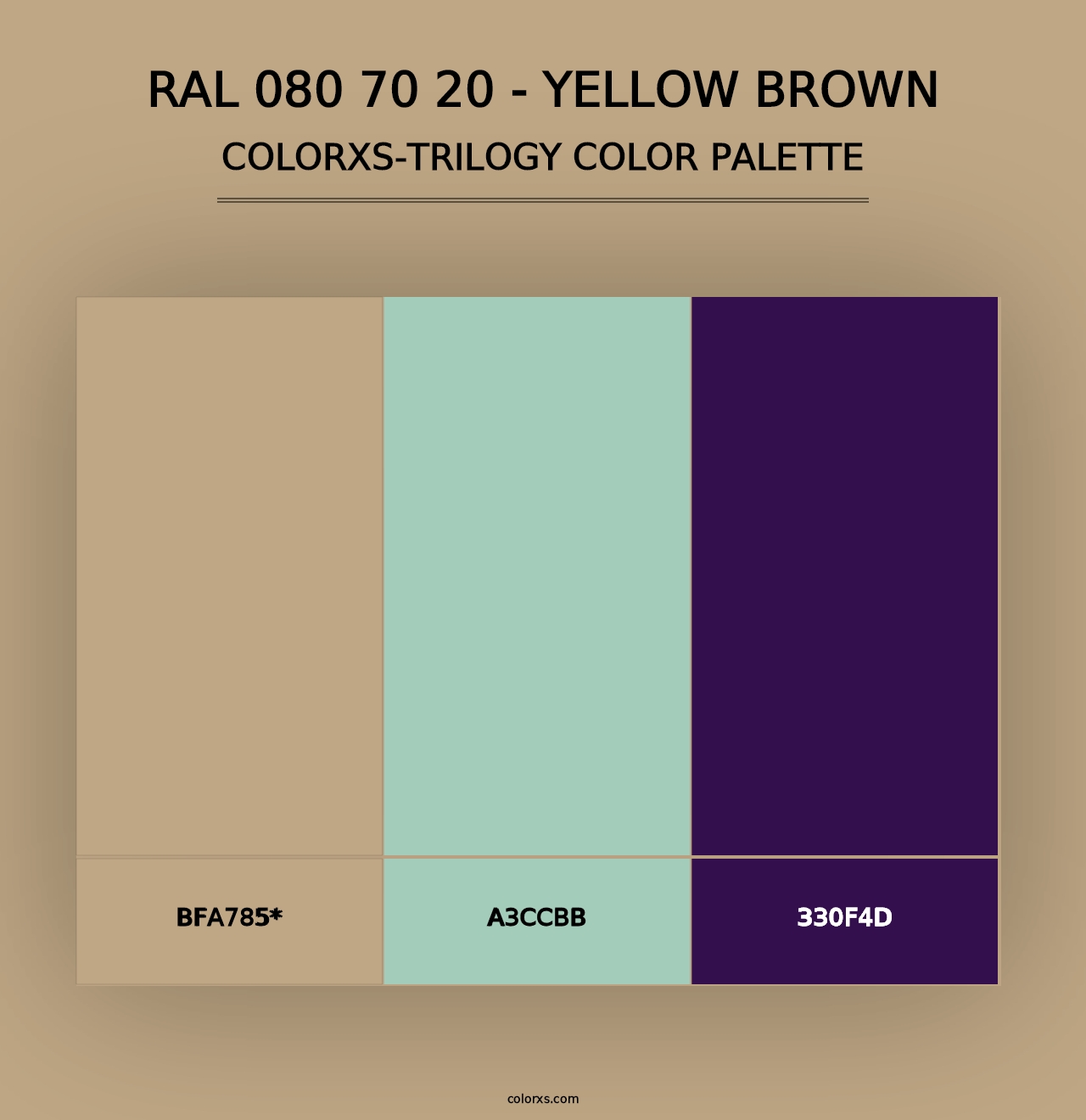 RAL 080 70 20 - Yellow Brown - Colorxs Trilogy Palette