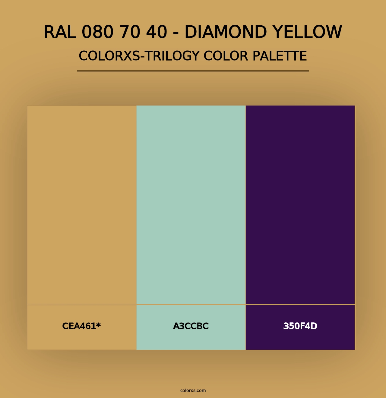 RAL 080 70 40 - Diamond Yellow - Colorxs Trilogy Palette