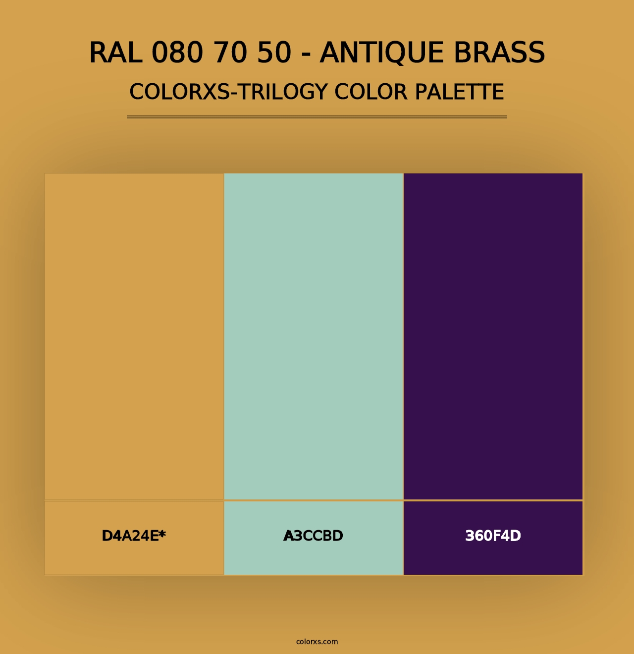 RAL 080 70 50 - Antique Brass - Colorxs Trilogy Palette