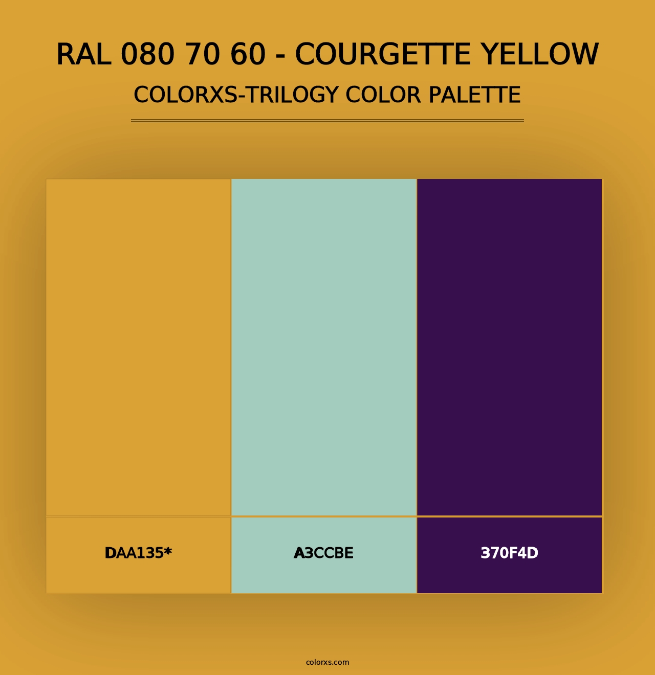 RAL 080 70 60 - Courgette Yellow - Colorxs Trilogy Palette