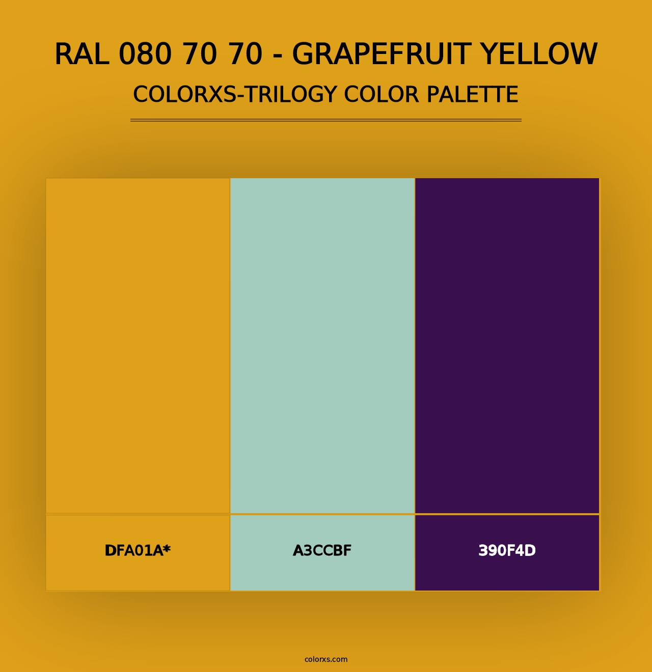 RAL 080 70 70 - Grapefruit Yellow - Colorxs Trilogy Palette