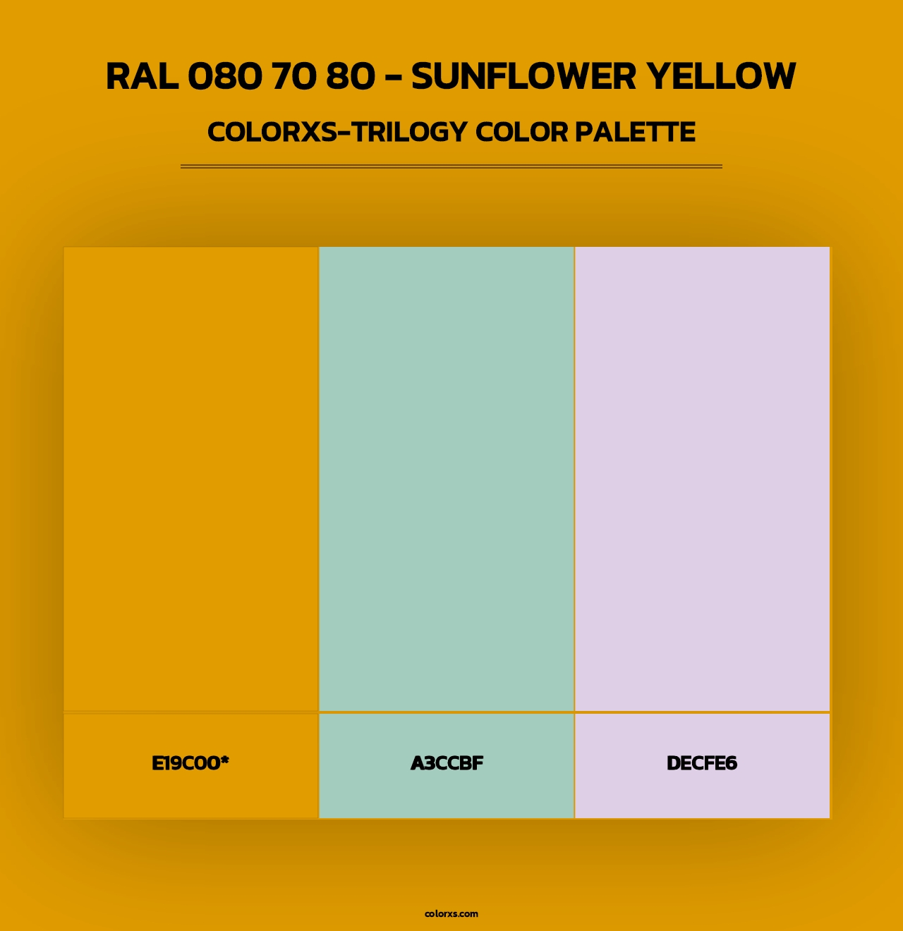 RAL 080 70 80 - Sunflower Yellow - Colorxs Trilogy Palette