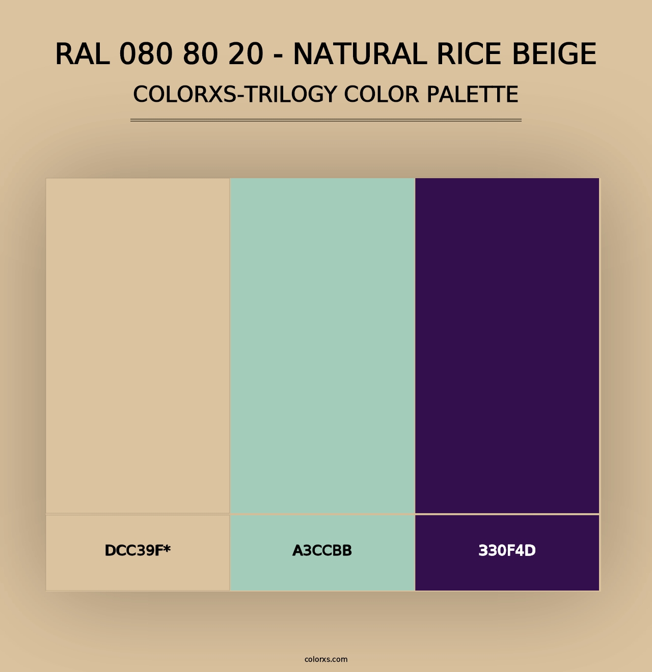 RAL 080 80 20 - Natural Rice Beige - Colorxs Trilogy Palette