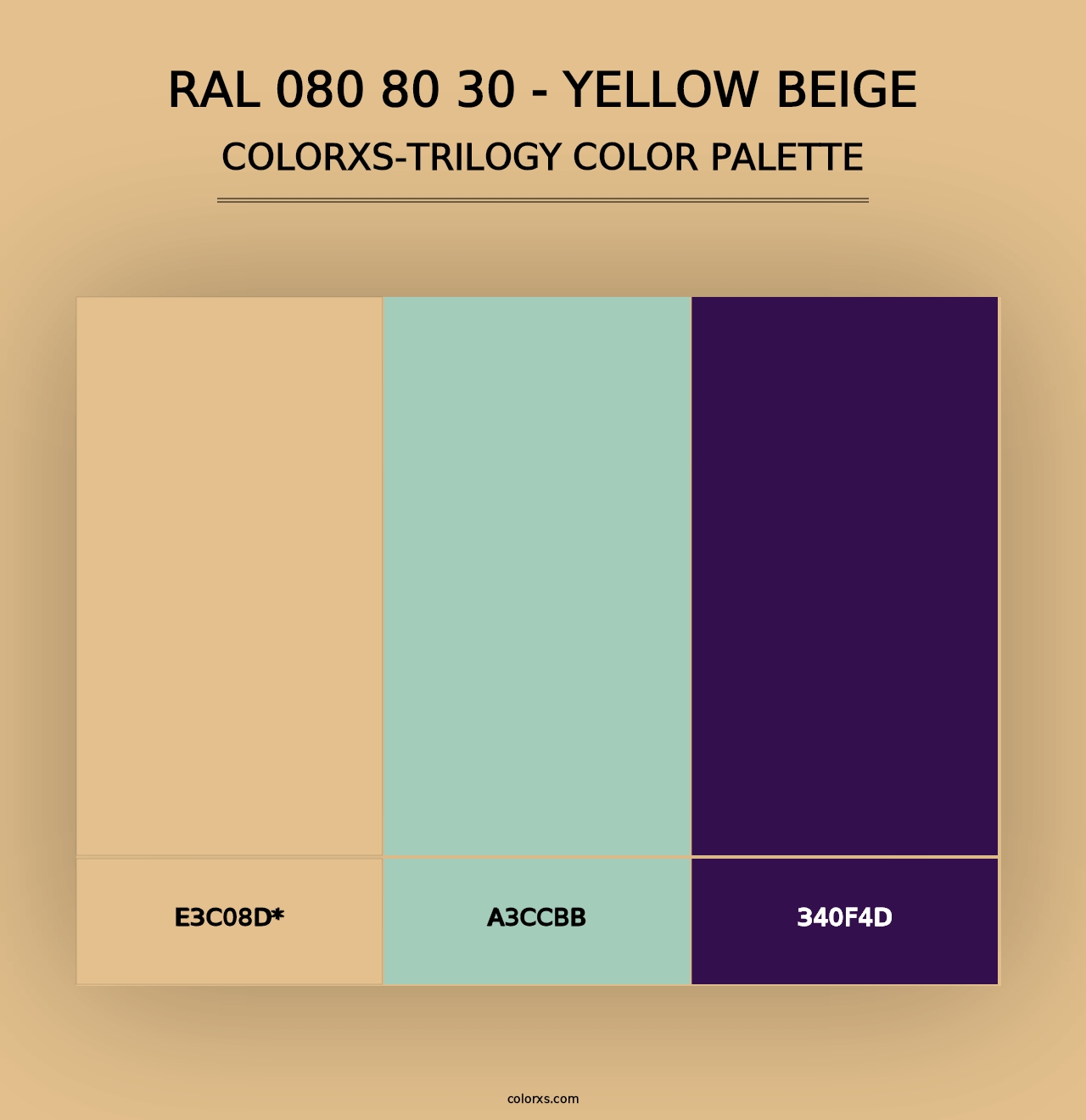 RAL 080 80 30 - Yellow Beige - Colorxs Trilogy Palette