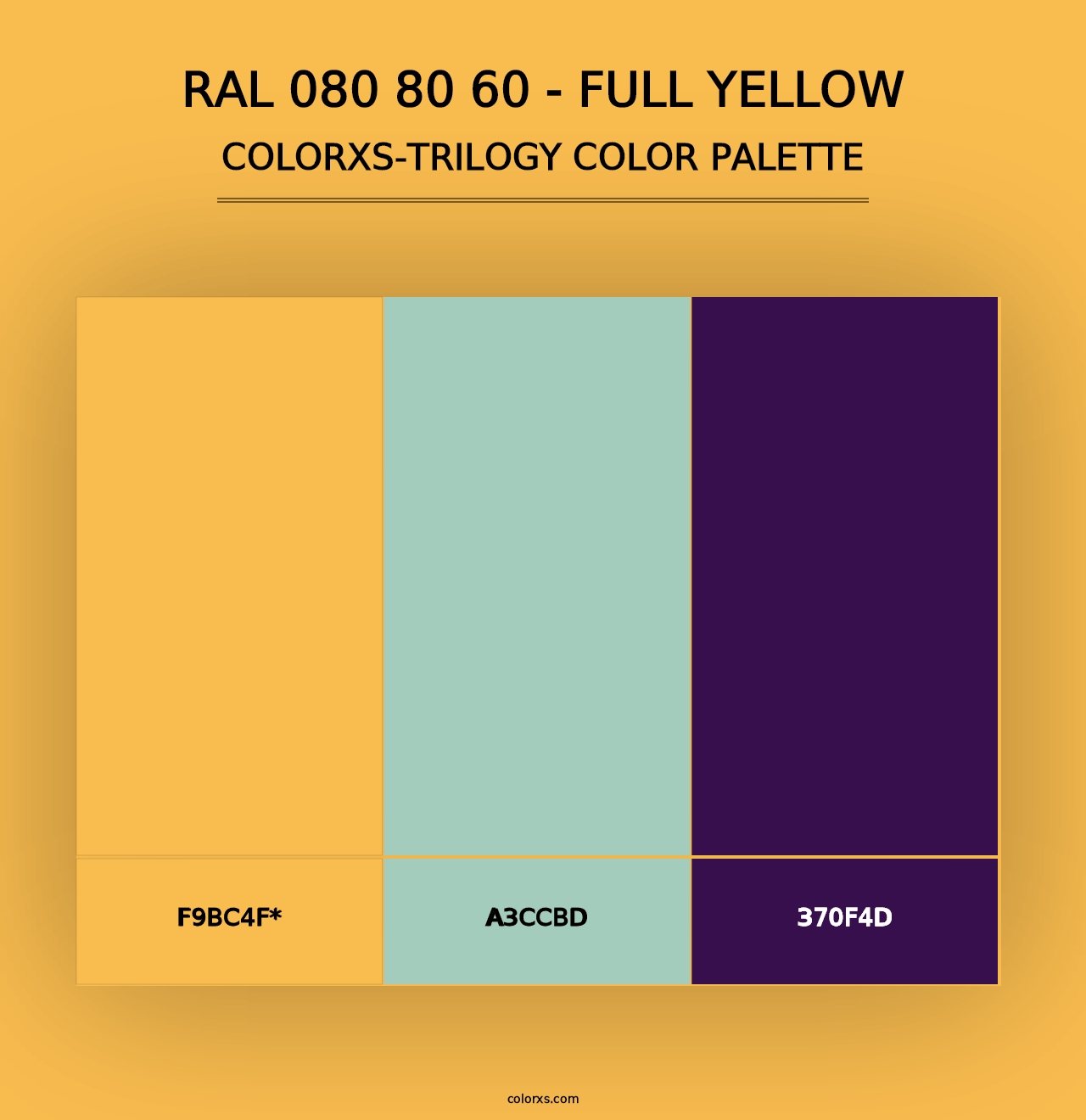 RAL 080 80 60 - Full Yellow - Colorxs Trilogy Palette