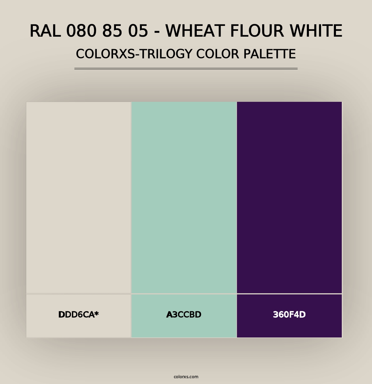 RAL 080 85 05 - Wheat Flour White - Colorxs Trilogy Palette