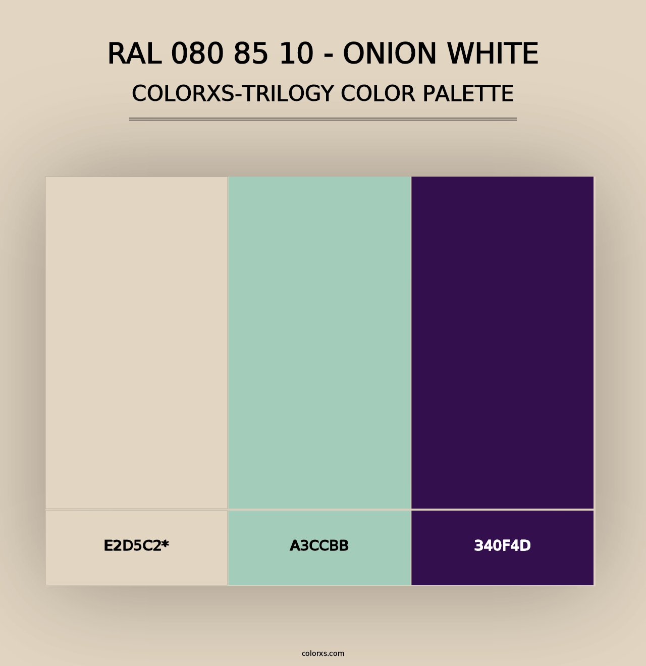 RAL 080 85 10 - Onion White - Colorxs Trilogy Palette