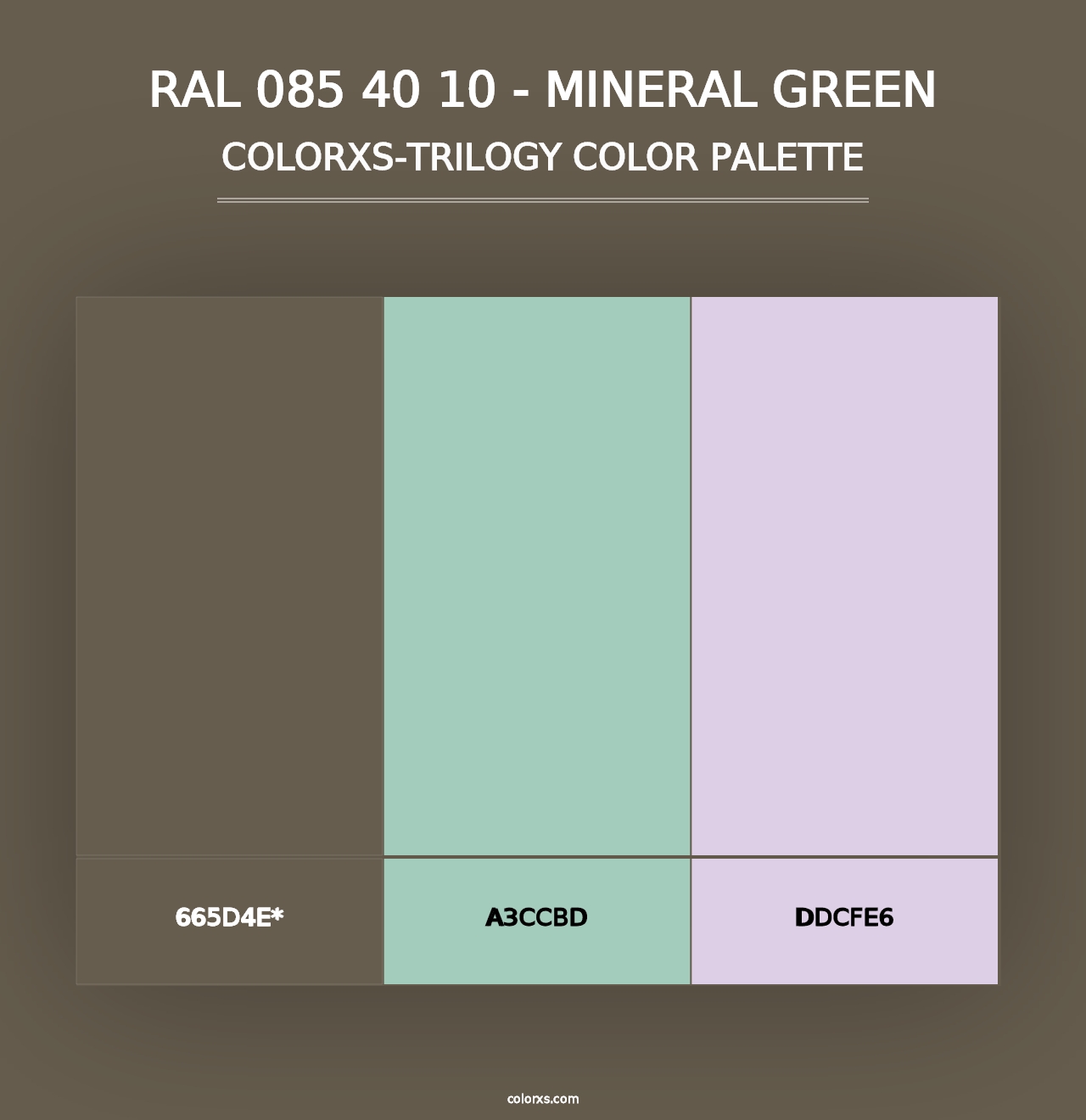 RAL 085 40 10 - Mineral Green - Colorxs Trilogy Palette