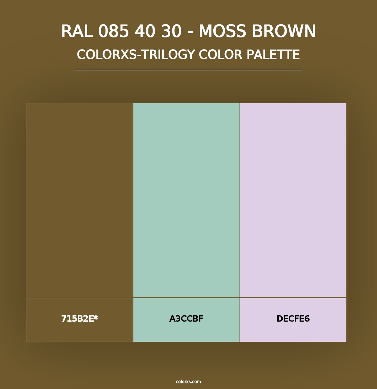 RAL 085 40 30 - Moss Brown - Colorxs Trilogy Palette