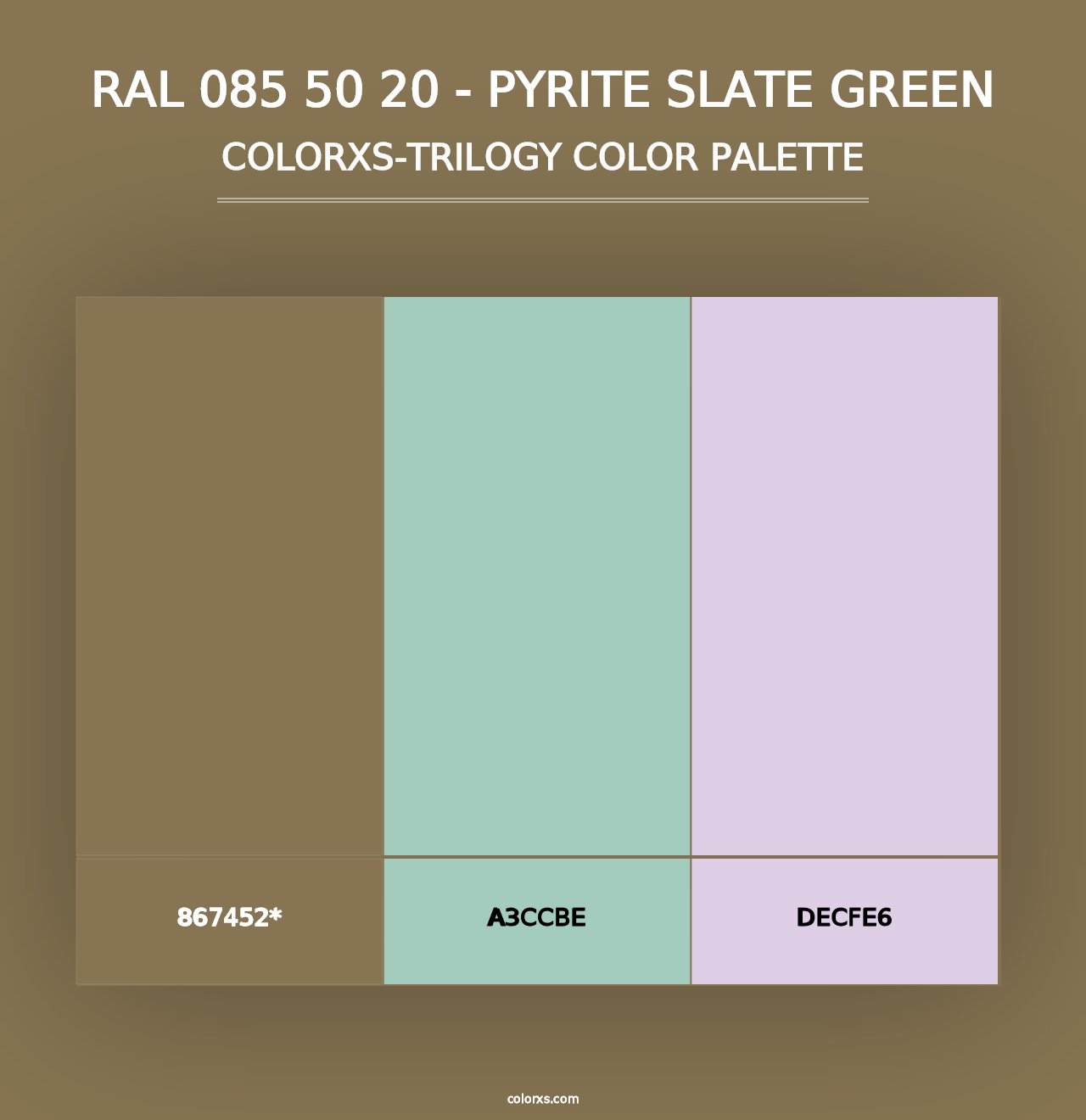 RAL 085 50 20 - Pyrite Slate Green - Colorxs Trilogy Palette