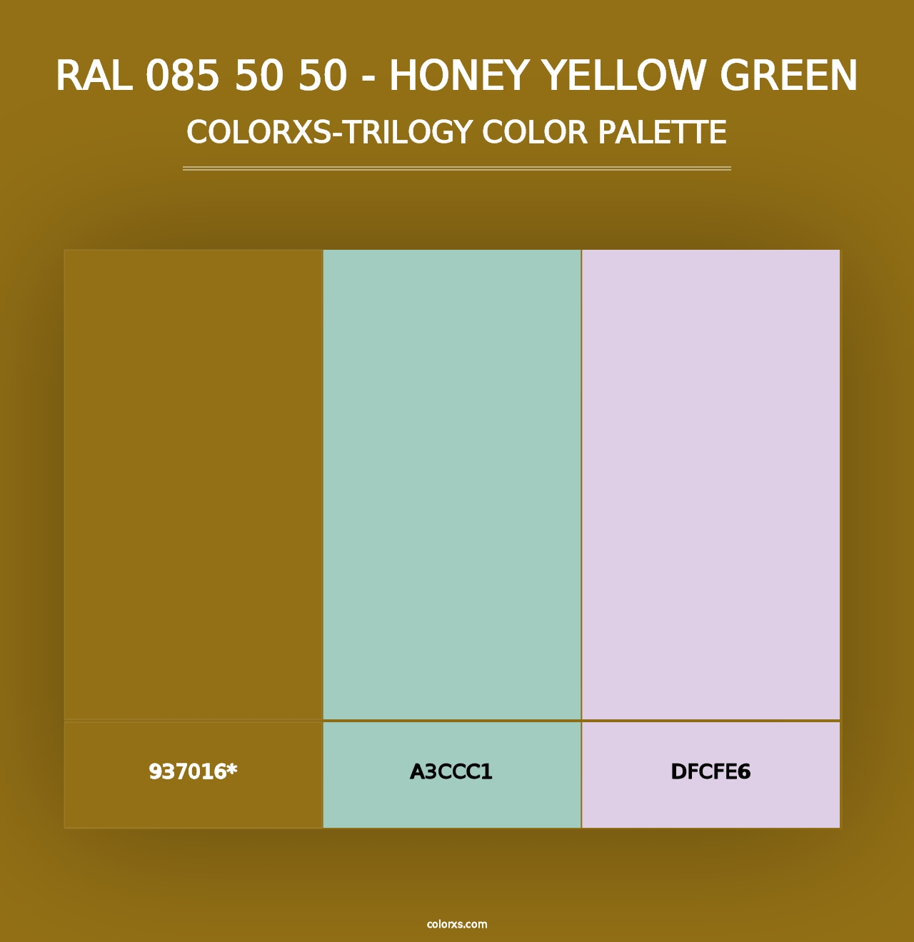 RAL 085 50 50 - Honey Yellow Green - Colorxs Trilogy Palette