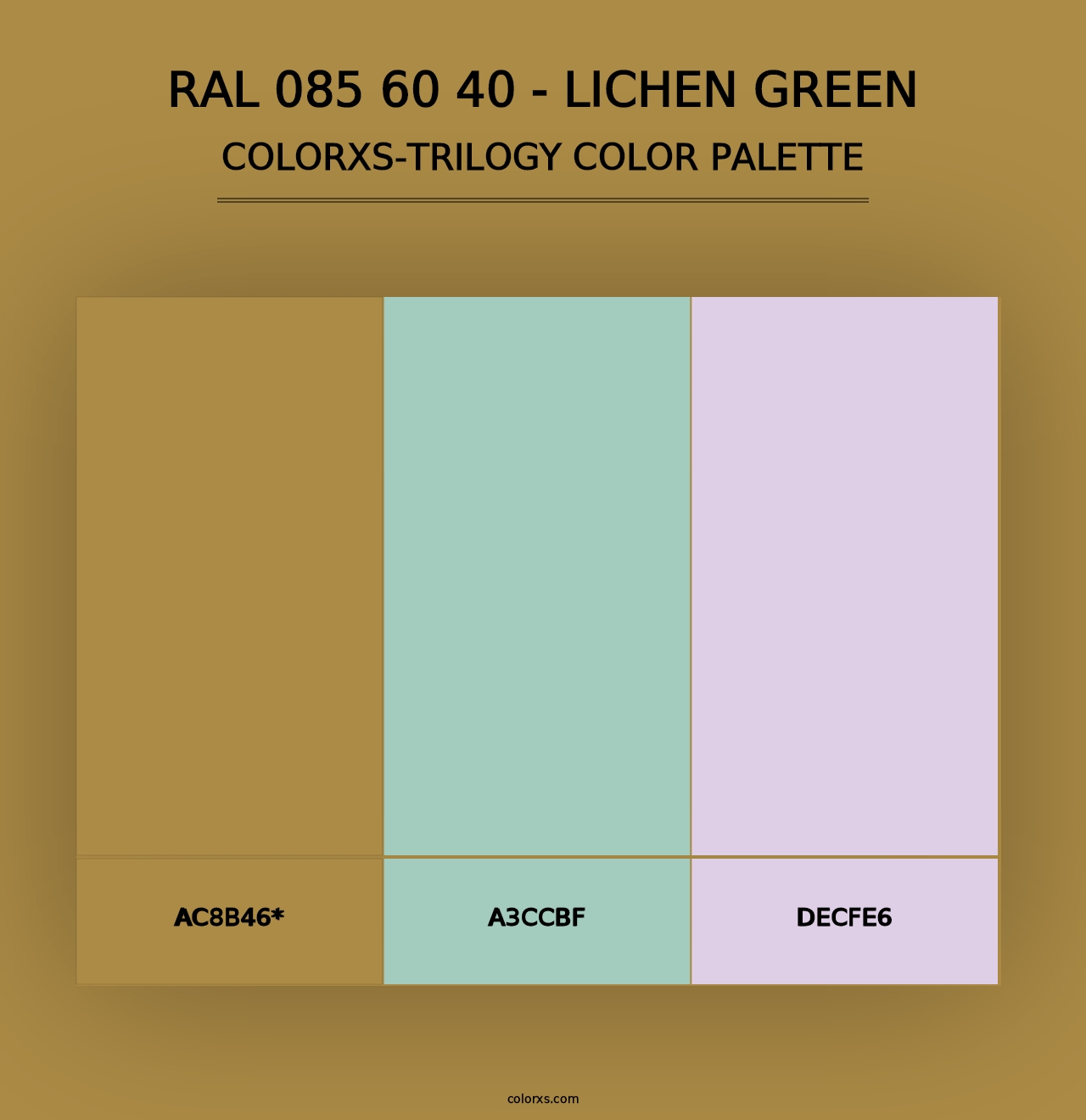 RAL 085 60 40 - Lichen Green - Colorxs Trilogy Palette