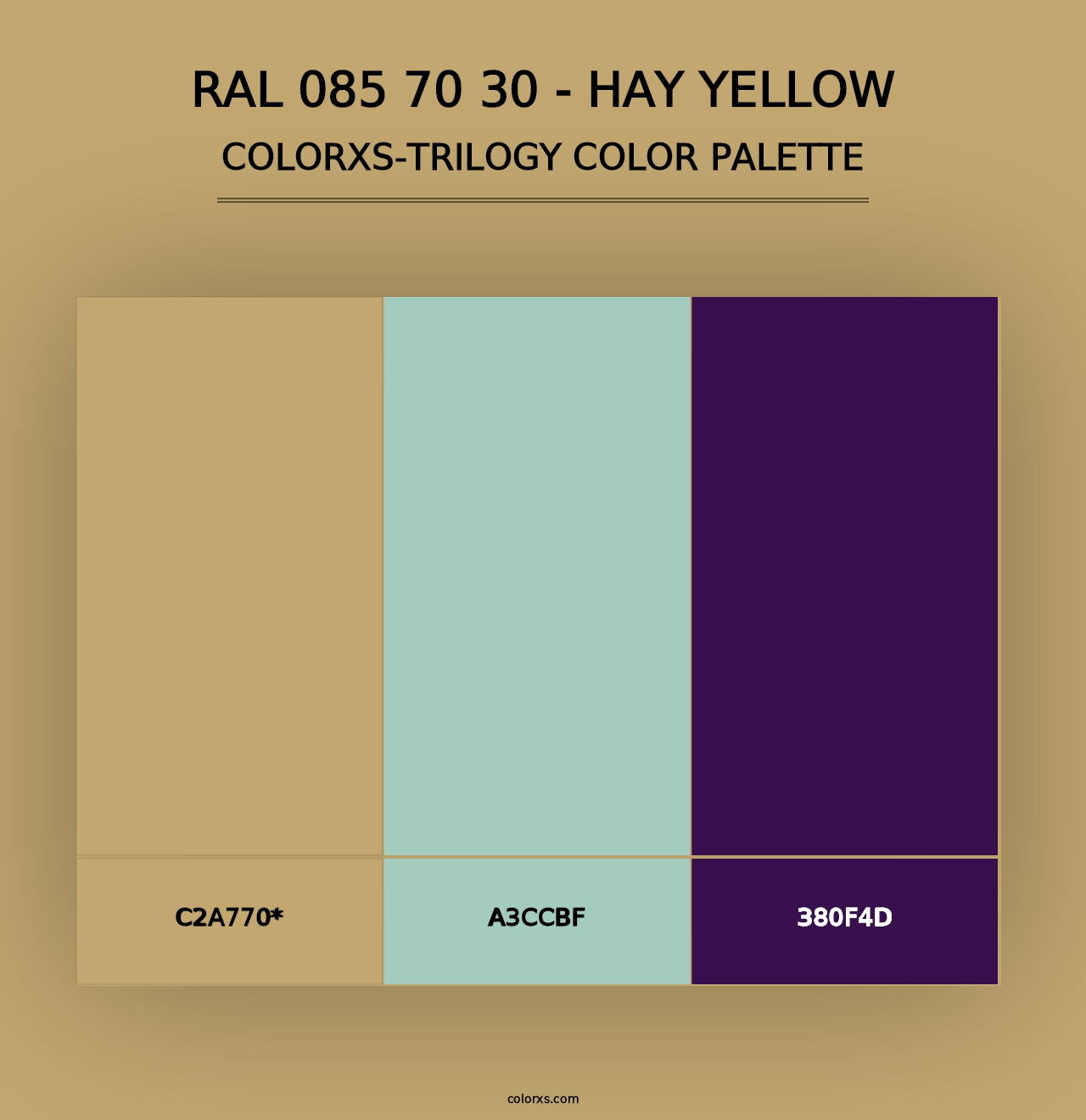 RAL 085 70 30 - Hay Yellow - Colorxs Trilogy Palette