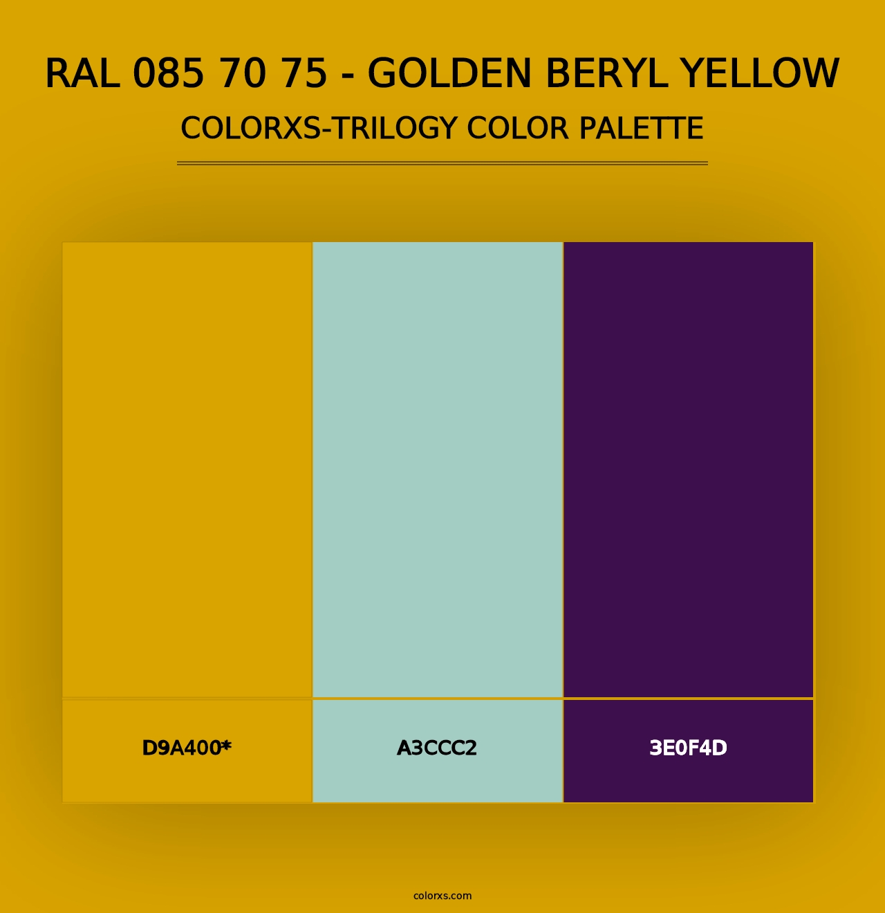 RAL 085 70 75 - Golden Beryl Yellow - Colorxs Trilogy Palette