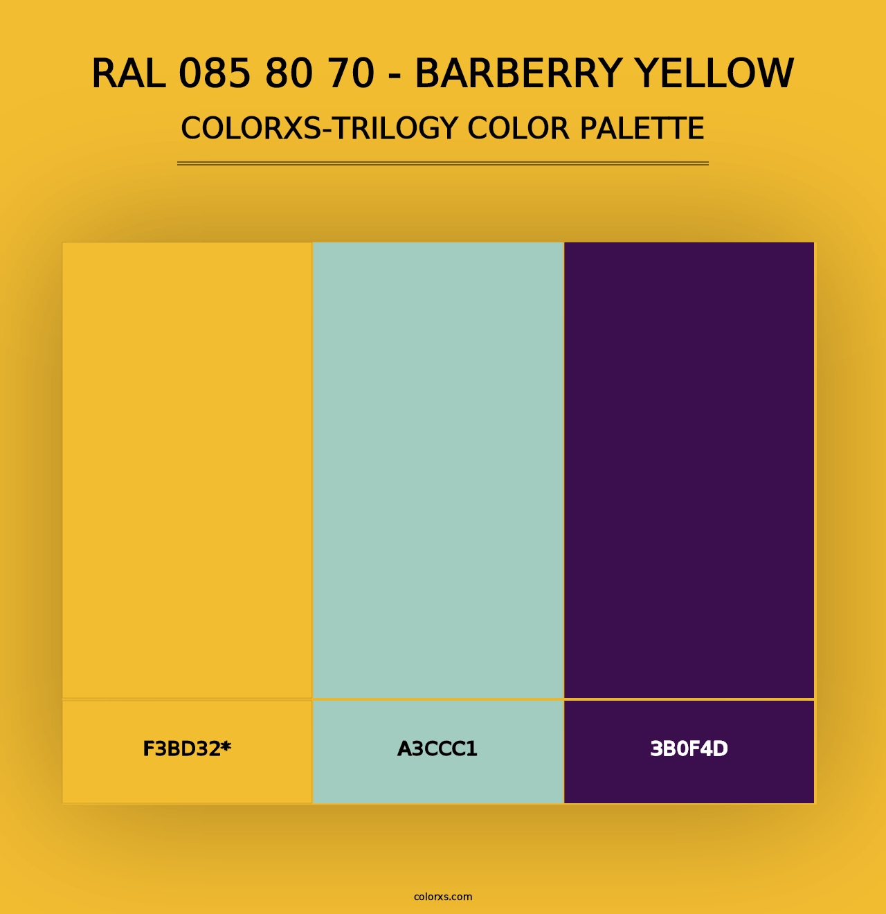 RAL 085 80 70 - Barberry Yellow - Colorxs Trilogy Palette