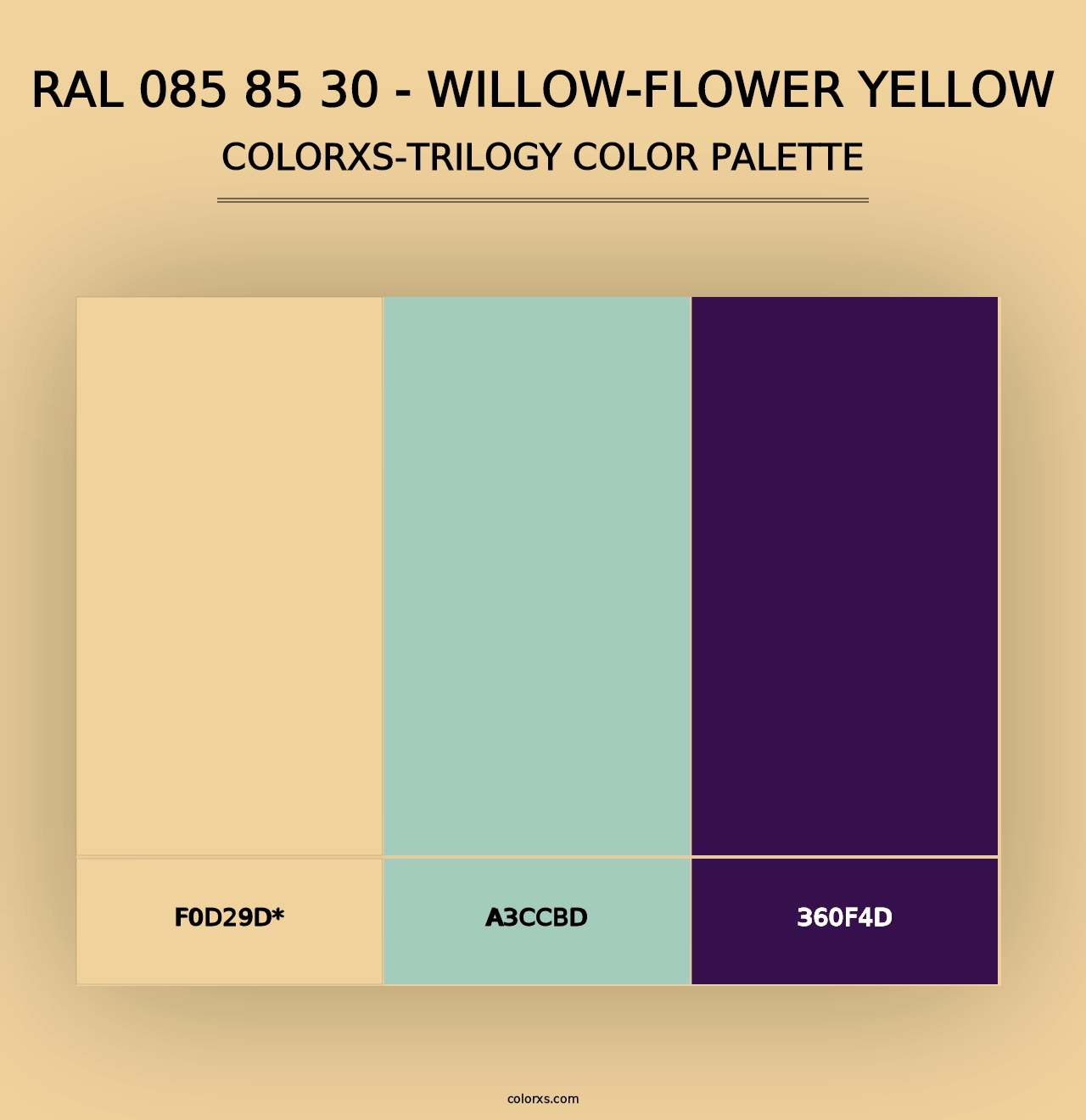 RAL 085 85 30 - Willow-Flower Yellow - Colorxs Trilogy Palette