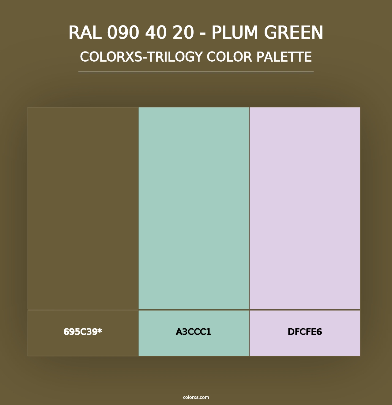 RAL 090 40 20 - Plum Green - Colorxs Trilogy Palette