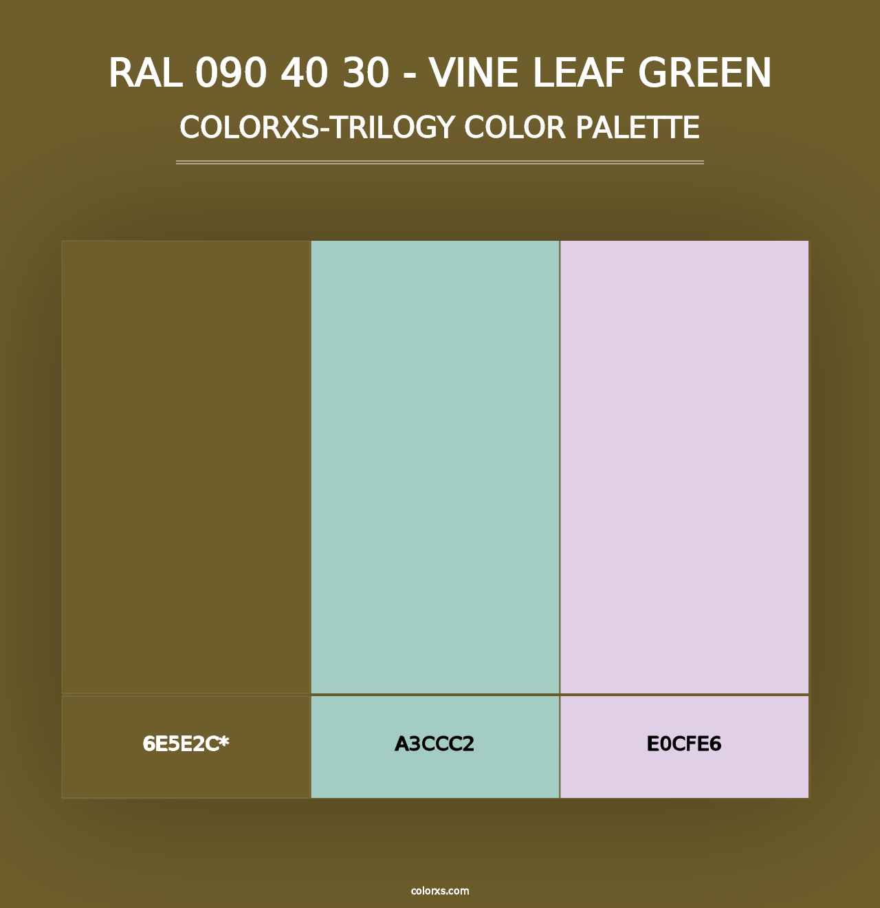 RAL 090 40 30 - Vine Leaf Green - Colorxs Trilogy Palette