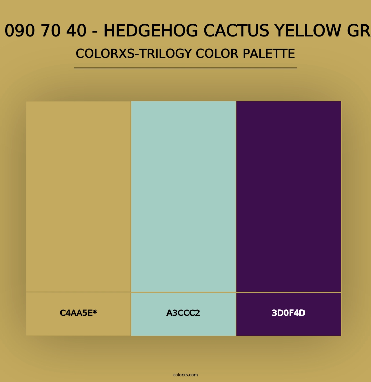 RAL 090 70 40 - Hedgehog Cactus Yellow Green - Colorxs Trilogy Palette